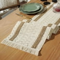 thumbnail image 5 of Coloody Farmhouse Table Runner Natural Burlap Table Runner Handmade Burlap Weave Table Runners Placemat, 11.8 x 118 inch (Brown), 5 of 8