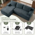 thumbnail image 6 of 96''Sectional Couches for Living Room Modern Modular Sectional Sofa Upholstered Boneless Couch Comfy Cloud Couch with Chaise (Dark Grey, 96''W Left Facing Chaise), 6 of 9