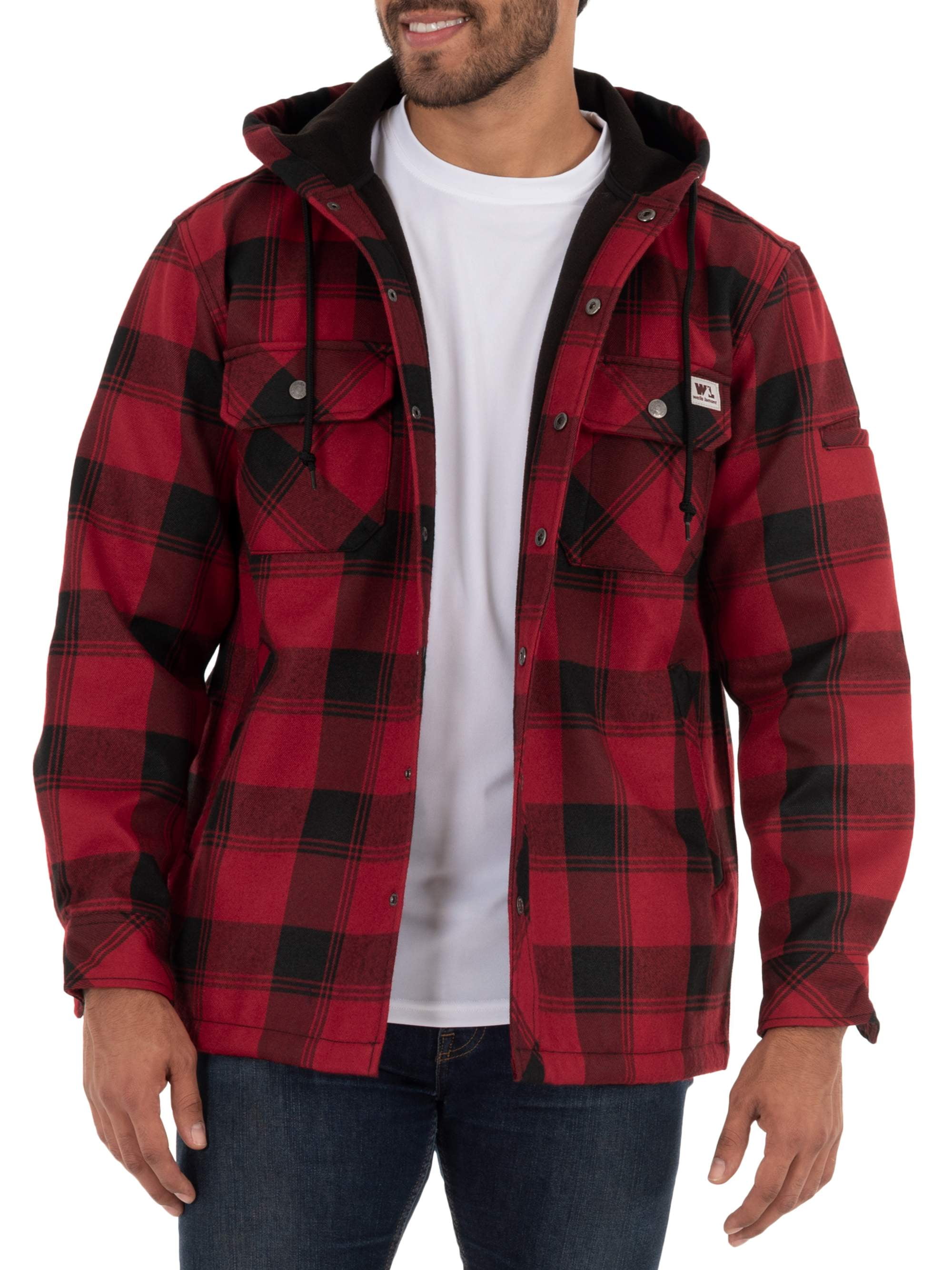 Buy Wells Lamont Plaid Polar Fleece Lined Shirt Jacket Online in India ...