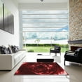 thumbnail image 7 of Ahgly Company Machine Washable Indoor Square Transitional Dark Red Area Rugs, 5' Square, 7 of 7