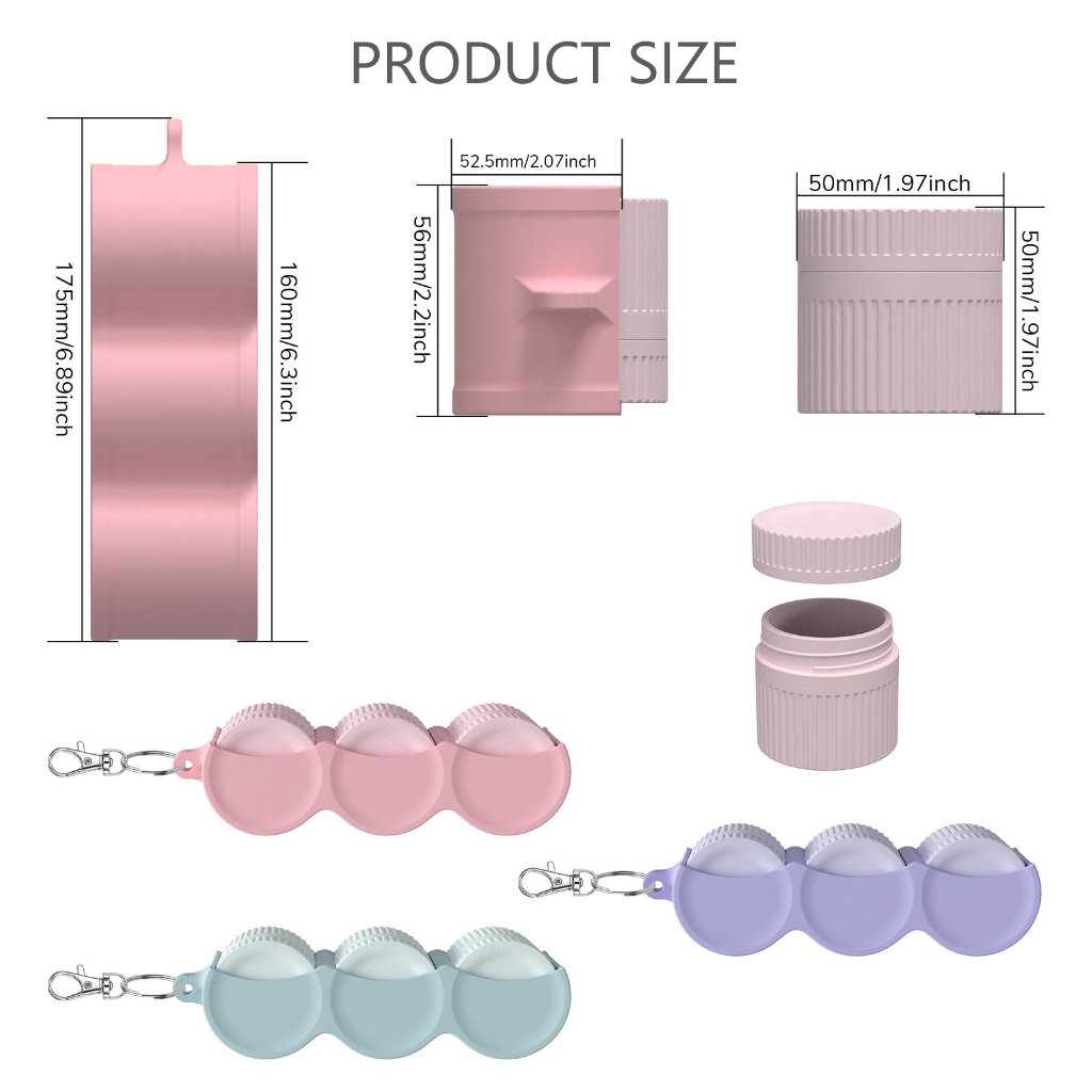 Leakproof Silicone Cosmetic Containers Portable Travel Jars Color Coded Design