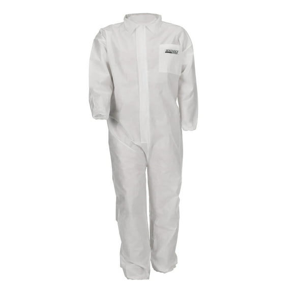 Seachoice 93051 SMS Disposable Protective Breathable Coveralls w/Collar Large