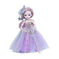 thumbnail image 1 of Muñeca BJD perfecl 1/6 12 pulgadas 23 articulaciones con ropa zapatos peluca maquillaje Vestido morado, 1 of 8