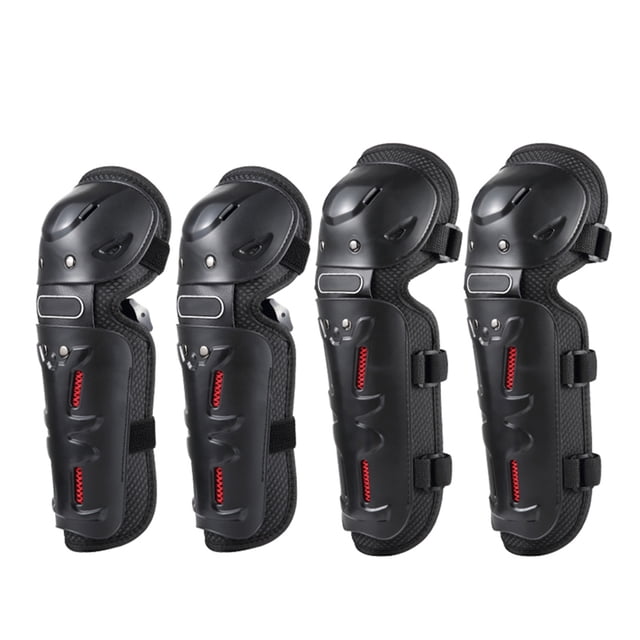 Rodilleras 4 piezas de ciclismo de rodilla y protectores de codo bicicleta MTB bicicleta de la motoc Tomshoo Rodilleras