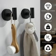 thumbnail image 3 of NUAHRHY 8pcs Stainless Steel Bathroom Coat Hook Rustproof Matte Black Towel Hook for Bathroom Kitchen Contemporary Style Wall Mounted, 3 of 11