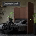 thumbnail image 3 of Red Lantern 6 ft. Tall Diamond Weave Fiber Room Divider - Dark Mocha - 5 Panel, 3 of 6