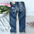 thumbnail image 2 of Aayomet Woman Pants Size 14 Womens Jeans Independence Day Print Ripped Pants,Dark Blue S, 2 of 3