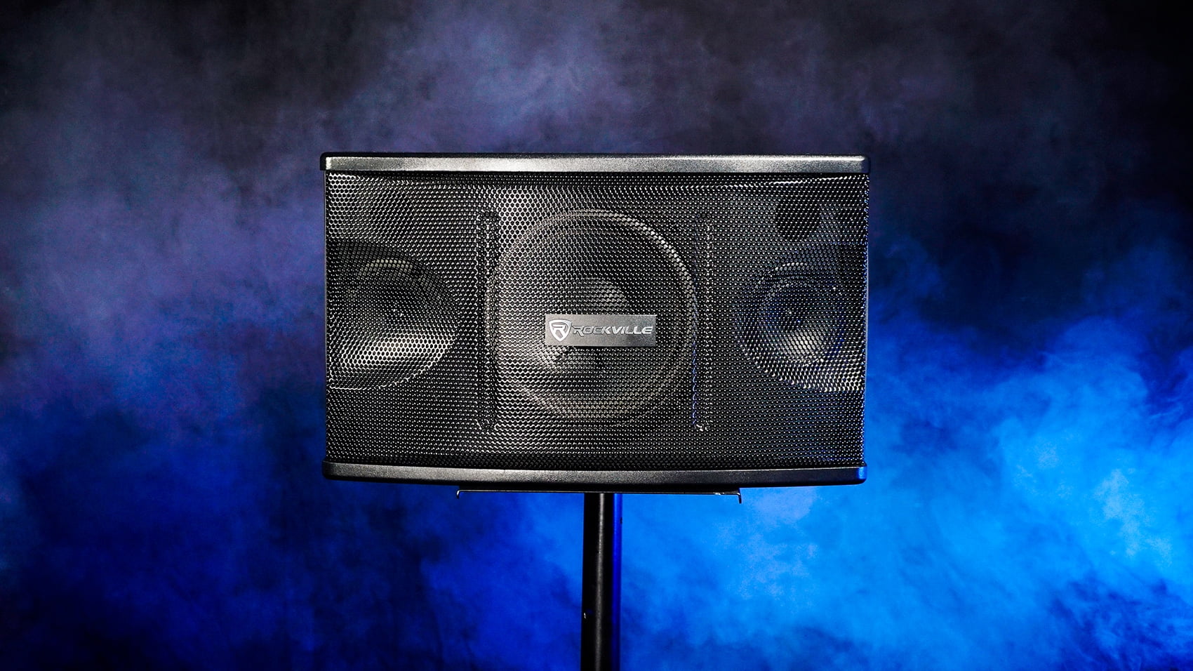 Pair Rockville KPS80 8" 3-Way 800 Watt Karaoke/Pro Speakers+Furniture Stands