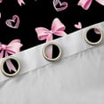 thumbnail image 4 of Erosebridal Pink Coquette Bowknot Black Out Curtains For Bow Lovers,Cute Loves Print Kids Curtains Pack of 2 (42x63 Each), 4 of 7