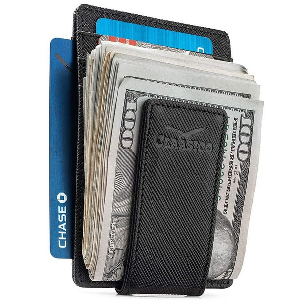 Claasico - Money Clip Leather Wallet For Men Slim Front Pocket RFID ...
