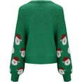 thumbnail image 2 of Chandails de Noël Laids pour Femmes Chandail-Over Tricoté Col Rond Laid pour Fête, 2 of 6
