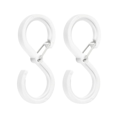 

Uxcell S Hooks Plastic Hangers with Buckle White