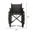 Equate Lightweight Foldable Steel Wheelchair with 18" Seat and Swing