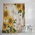 thumbnail image 3 of Shower Curtains for Bathroom, Sunflowers Waterproof Fabric Shower Curtain, Vintage Yellow Floral Farm Butterfly Decorative Bathroom Curtain for Bathtub, 72"x72", No Hooks Included, 3 of 9
