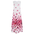 thumbnail image 2 of Summer Savings Clearance! Sleeveless Dress For Women Casual Summer Floral Print Beach Party Maxi Dress Loose Fit Tank Sun Dresses With Pocket, 2 of 5