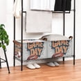 thumbnail image 3 of Yayeee Foldable Storage Basket for Shelves with Handles Waterproof Cloth Bins, Game Day, 3 of 7