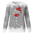 thumbnail image 4 of Timegard Chandails en Molleton à Col Rond pour Femmes Automne Hiver Mode Imprimé de Noël Manches Longues Pull, 4 of 4