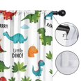 thumbnail image 4 of Blackout Kids Curtains,White Dinosaurs Volcanoes Leaves Pattern Childrens Insulated Curtains Set Of 2,Bedroom Essentials,Toddler Room Decor 42"x84", 4 of 5