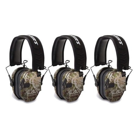 Walker's Razor Slim Electronic Shooting Muffs 3-Pack, Kryptek Camo