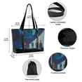 thumbnail image 2 of FORMRS Canvas Laptop Tote Bag for Women with 15.6" Computer Compartments Shoulder Handbag, Blue Planet, 2 of 7