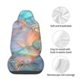thumbnail image 4 of Wukai Pastel Abstract Fluid Art Full Set Car Seat Covers with Soft Padding Universal Auto Front Seats Protector and Cushion Mat, 4 of 5