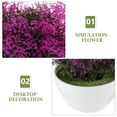 thumbnail image 6 of PENIKOKO 1-Pack Artificial Potted Flower, Realistic Plastic Plant Decor for Living Room, Office, Shelf, 6.7×6.3×3.9in, 6 of 8