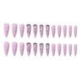 thumbnail image 6 of FCOGIN Long Stiletto, 24 Pieces, Purple, Black, Plants, Moon, Acrylic False Nail, Press on Nail, 6 of 6