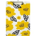 thumbnail image 2 of FMSHPON Yellow Flower Leaves Clipboard Hardboard Wood Nursing Clip Board and Pull for Standard A4 Letter 13x9 inches, 2 of 8