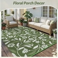 thumbnail image 3 of SIXHOME Outdoor Rug 5'x8' Waterproof Reversible Patio Rug Boho Geometric Indoor Outdoor Rugs Lightweight Plastic Straw Ourdoor Carpet for RV Camping Deck Balcony Modern Porch Decor Green, 3 of 8