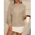 thumbnail image 5 of Zeagoo Cardigan Sweaters for Women Long Sleeve Chunky Knit Cardigan CEW Neck Button Down Fall Fashion, 5 of 6
