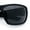 Shiny Black - Black, variant on Mens Polarized Antiglare Biker Wrap Around Plastic Sport Sunglasses Black Blue - Blue Mirror