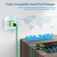 thumbnail image 7 of Charger Block,2 Pack 2.1A Dual Port USB C Charger Block Fast Charging with 4pcs Type C Cable 6FT,Type C Charging Block USB Brick Cube Wall Charger Adapter Phone Chargers Compatible for Android,Green, 7 of 7