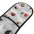 thumbnail image 4 of Yayeee Double Oven Mitt Kitchen Heat Resistant Baking 35" x7" Quilted Glove, Cartoon Red Houses, 4 of 6
