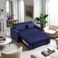 thumbnail image 4 of Futon Sofa Bed,3-in-1 Multi-Functional Corduroy Sleeper Couch Pull-Out Bed,Adjustable Backrest and Pillows, 4 of 7