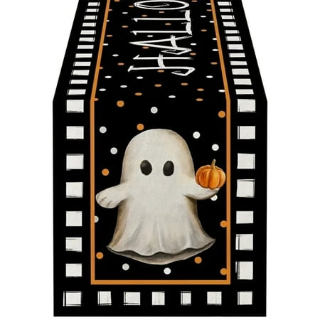 

Clear!!Halloween Party Table Decoration Fabric Table Runner Tablecloth Border Lace Border Ornament Table Cloth Seasonal Burlap Farmhouse Indoor Kitchen Dining Table Decorations For Home Spooky decor