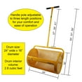 thumbnail image 3 of SIMPO Peat Moss Spreader Compost Spreader Lawn & Garden Spreader 24" x 16" x 59" Long Adjustable Handle, 3 of 9