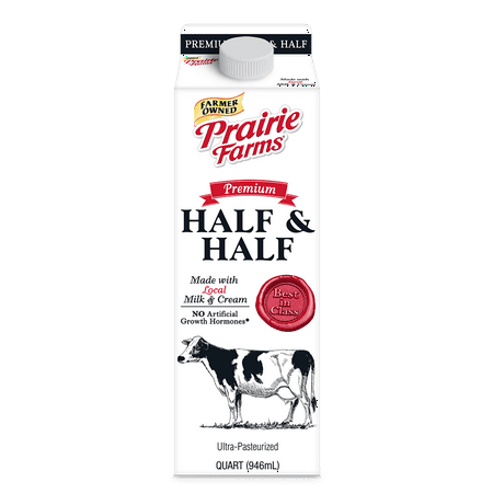 Prairie Farms Half & Half, Dairy Cream, 1 Quart