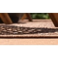 thumbnail image 4 of Unique Loom Modern Collection Striped Casual Transitional Indoor and Outdoor Flatweave Area Rug, 8 Feet x 11 Feet 4 Inch, Brown/Black, 4 of 5