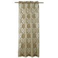 thumbnail image 2 of Regal Home Collections Milawi Jacquard Sheer Rod Pocket 2 Curtain Panels, 54"x 84" each, Brown, 2 of 7