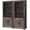 Rustic Oak Black 2 Pcs, variant on Merluxy Farmhouse Bookcase with Doors, Bookshlf Storage Cabine with Adjustable Shelves & Barn Door, Pantry Cabinet for Kitchen, Rustic White