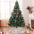 thumbnail image 7 of Yiaed Passport Stamp Print Christmas Tree Skirt , Tree SkirtsTree Mat for Christmas Winter Holiday Indoor Decorations-36", 7 of 7