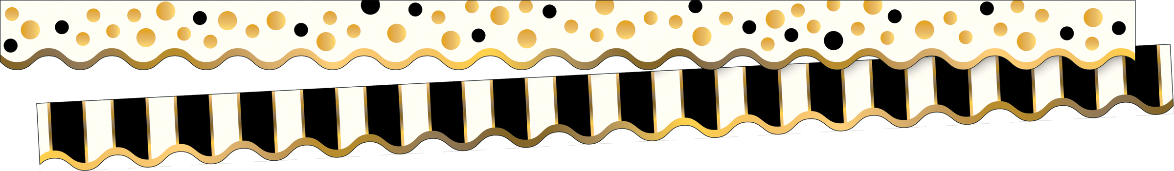 Barker Creek Gold Double-Sided Scalloped Trim Set (4 designs) - 78 Feet