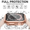 thumbnail image 4 of for Apple Watch Case 41mm Series 7 & Series 8 with Screen Protector, Waterproof Hard PC Ultra-Thin Bumper HD Clear Anti-Fog All Around Protective Cover for 41mm Rosegold, 4 of 5