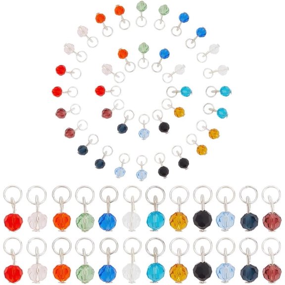 288pcs Dangle Birthstone Charm