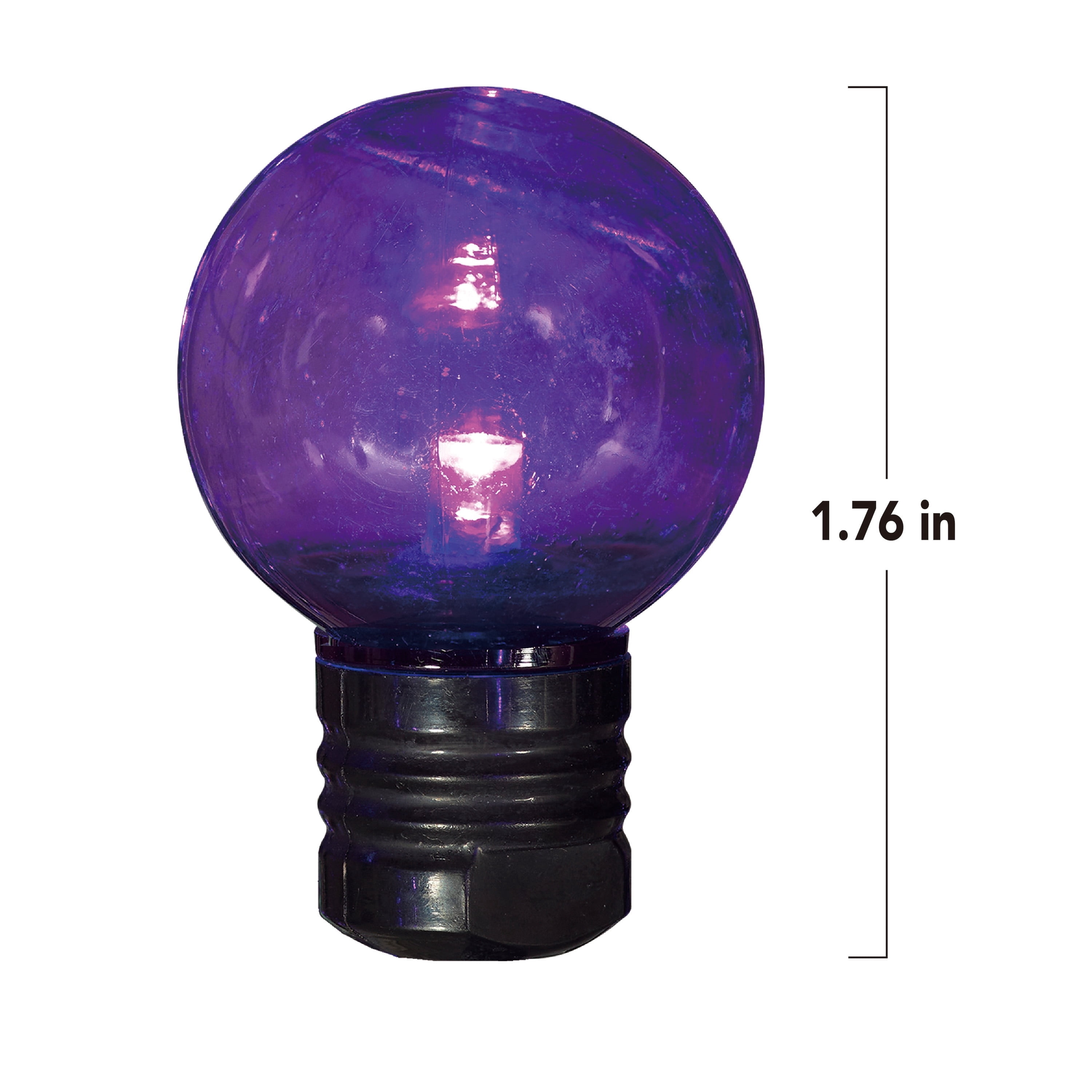 Indoor/Outdoor 70-Count LED G30 Globe String Lights, Purple, 21', Halloween by Way To Celebrate