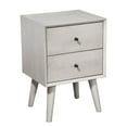 thumbnail image 2 of Alpine Furniture Flynn Mid Century Modern 2 Drawer Nightstand, Gray, 2 of 3