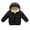 Black, variant on Kids Winter Warm Jacket Children Plus Velvet Cotton Hooded Puffer Coat for 2-7 Y