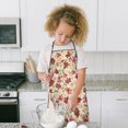 thumbnail image 4 of Multicolor Christmas Floral Pattern Kids Aprons for Girls and Boys,Adjustable Neck Strap Toddler Aprons for Kids Cooking Baking, 4 of 7