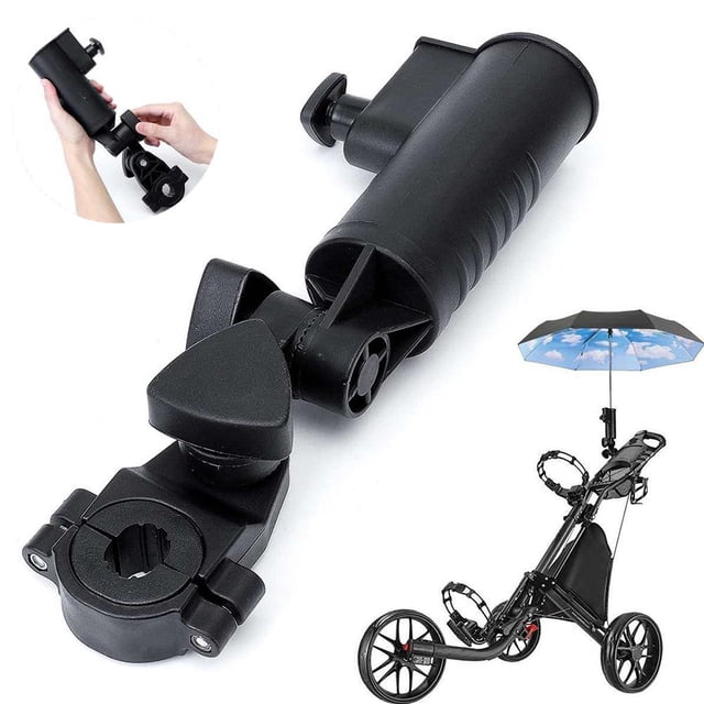 Soporte para paraguas, soporte de abrazadera ajustable, carrito Universal negro, soporte para paraguas para carrito, cochecito de bebé, silla de ruedas