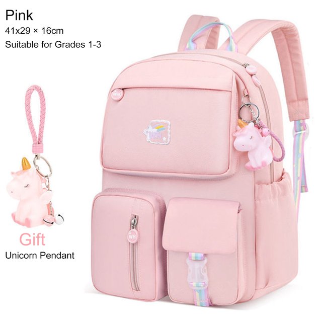 Mochilas lindas para niñas Hit Color Mochila para niños de estudiantes de secundaria (rosa) Tmvgtek Para estrenar